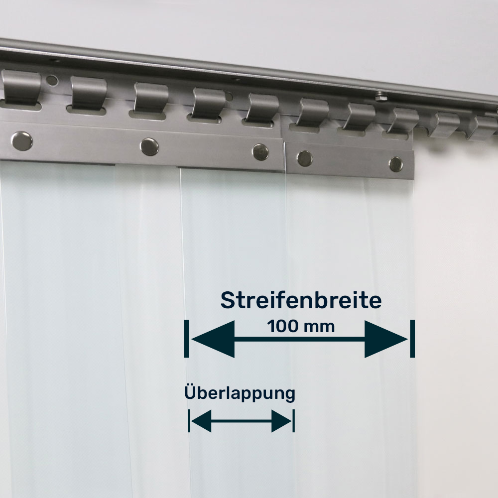 PVC Streifenvorhang Typ "EH" (Einhang System) 100x2