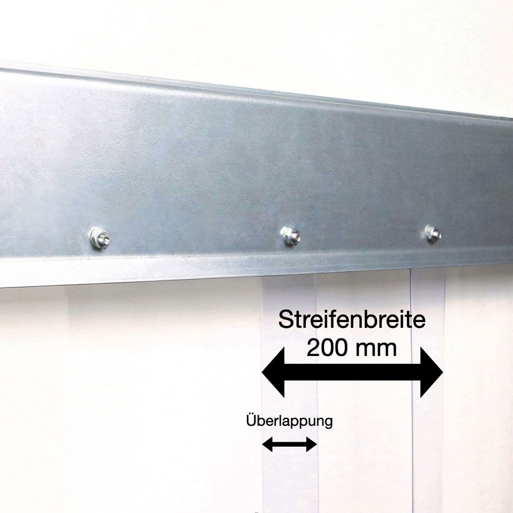 PVC Streifenvorhang Typ "STARR" (Starres System) 200x2